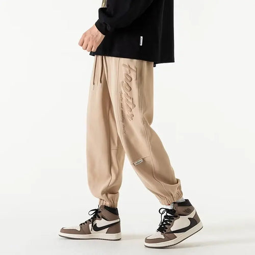 S-5XL Men's Sweatpants Solid Loose Fit Mens Pants Autumn Fashion Blue