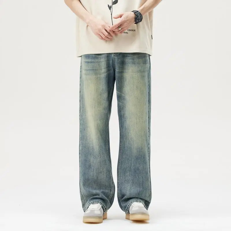 Fashion High Street Denim Pants 2025 New Vintage Nostalgic Wash Jeans