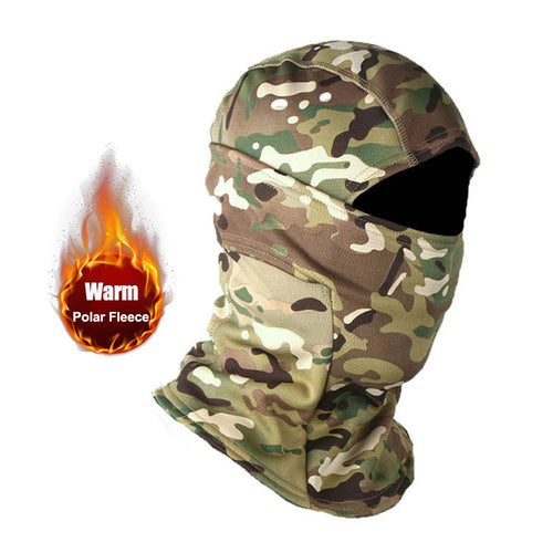 Winter Fleece Warm Camouflage Balaclava Outdoor Cold-proof Ski Cycling