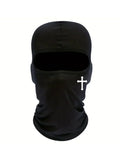 Black Cross Face Ski Mask - Breathable for Cycling, Motorcycling,