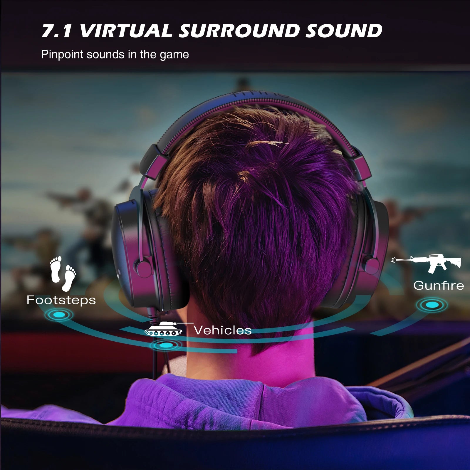 FIFINE Headset,3.5 mm jack&USB Headphone with 7.1 Surround Sound/volum