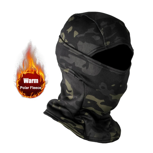 Winter Fleece Warm Camouflage Balaclava Outdoor Cold-proof Ski Cycling