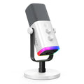 FIFINE USB/XLR Dynamic Microphone with Touch Mute Button,Headphone