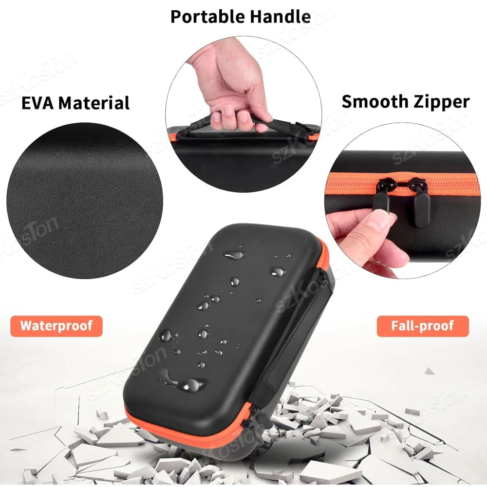 Portable Eva Wireless Microphone Storage Bag Carrying Case Compatible