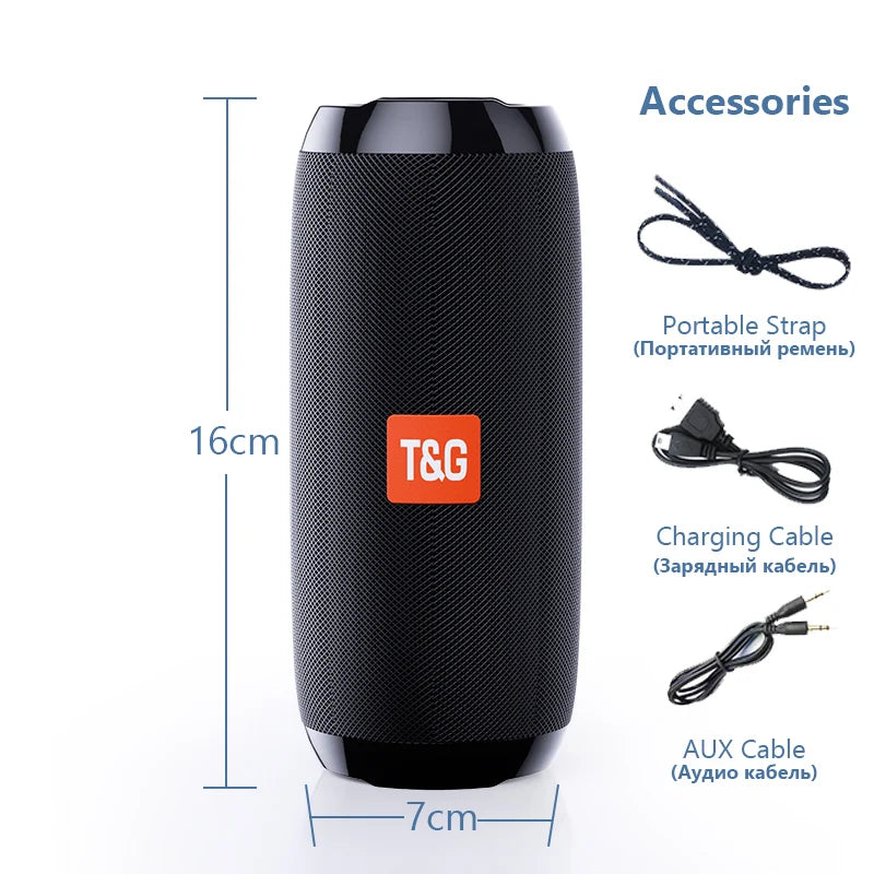TG117 Portable Bluetooth Speaker Outdoor Wireless Woofer Free Call