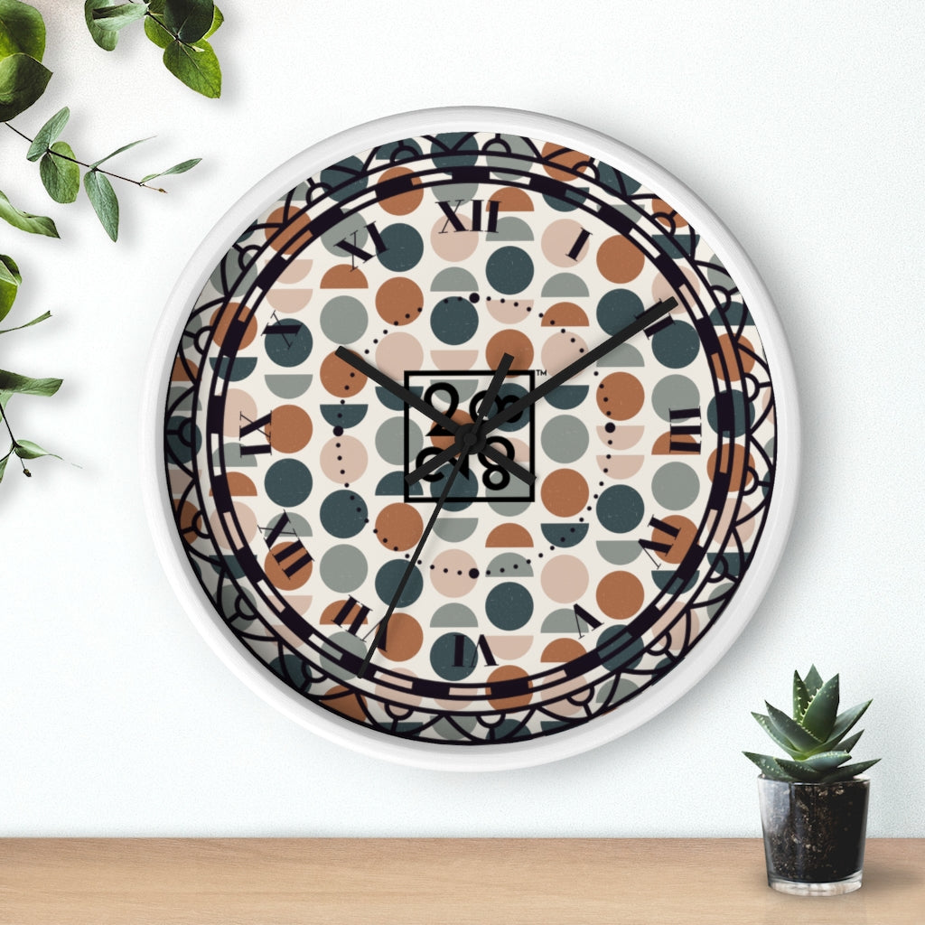 2882Time™ Halves & Wholes Retro Dot Geometric Clock