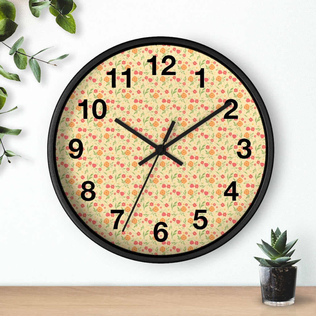 2882Time™ Cottagecore Ditsy Floral Geometric Clock