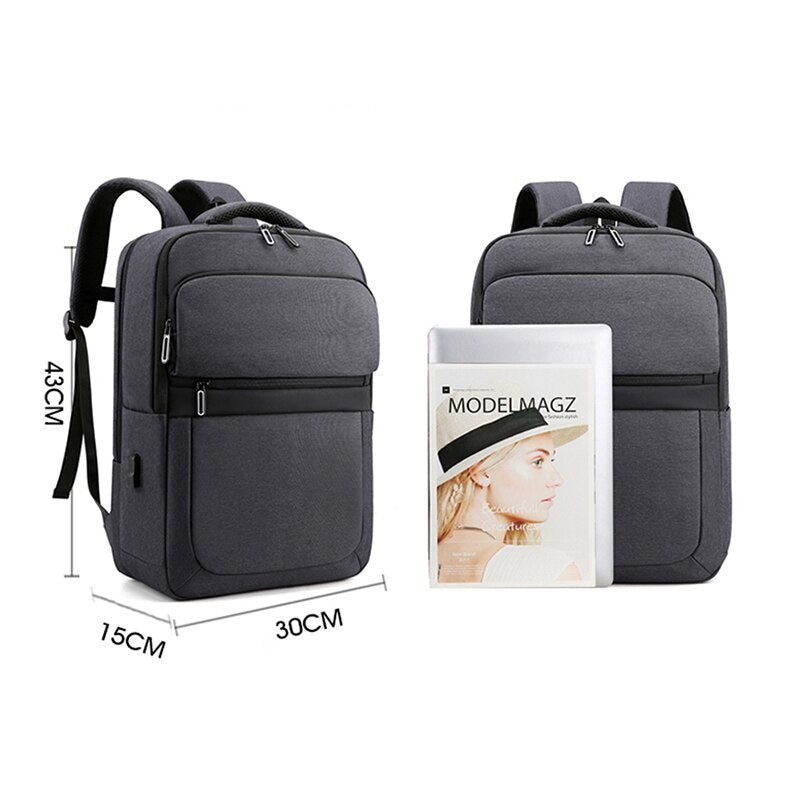Mens Urban USB Charging Luxury Waterproof Laptop Backpack