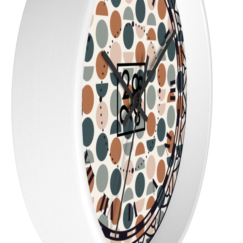 2882Time™ Halves & Wholes Retro Dot Geometric Clock