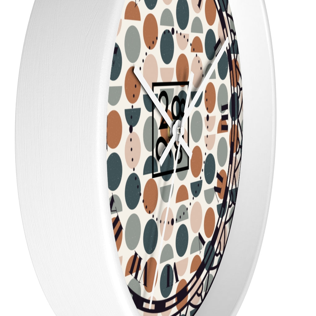 2882Time™ Halves & Wholes Retro Dot Geometric Clock