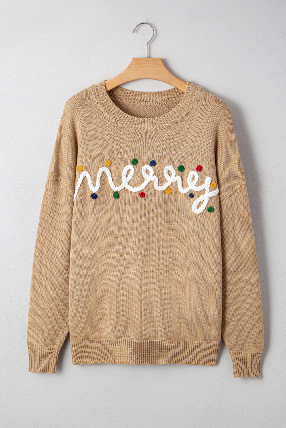 Christmas Merry Dot Dolman Sleeve Sweater
