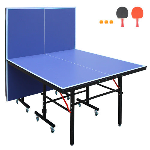 GameMaster™ – 8ft Mid-Size Foldable Ping Pong Table Set w/ Net,