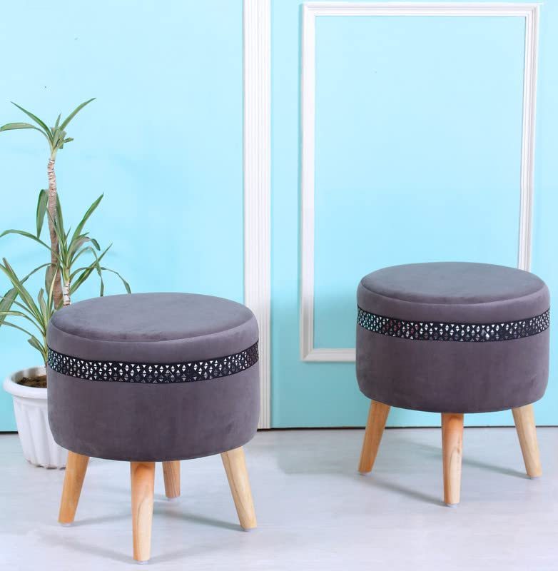 Ottoman Stool for Living Room Sitting Footrest Seat Pouf Foam Stool
