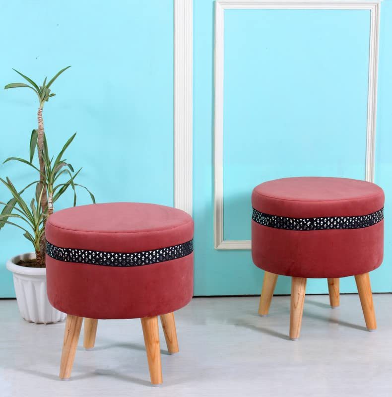 Ottoman Stool for Living Room Sitting Footrest Seat Pouf Foam Stool