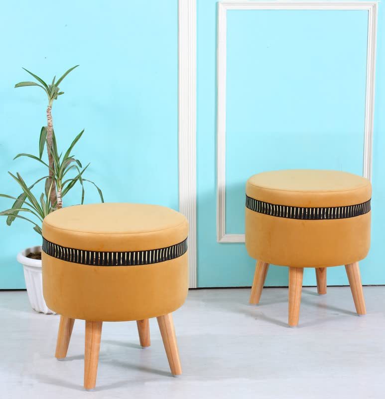 Ottoman Stool for Living Room Sitting Footrest Seat Pouf Foam Stool