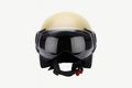 Motorhelm Dubbel Vizier Mat Geel