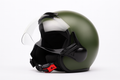 Green Full Face Motorcycle Helmet with Clear Visor, Aerodynamic