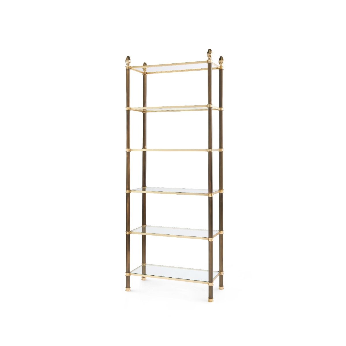 Pierce Etagere, Bronze & Brass