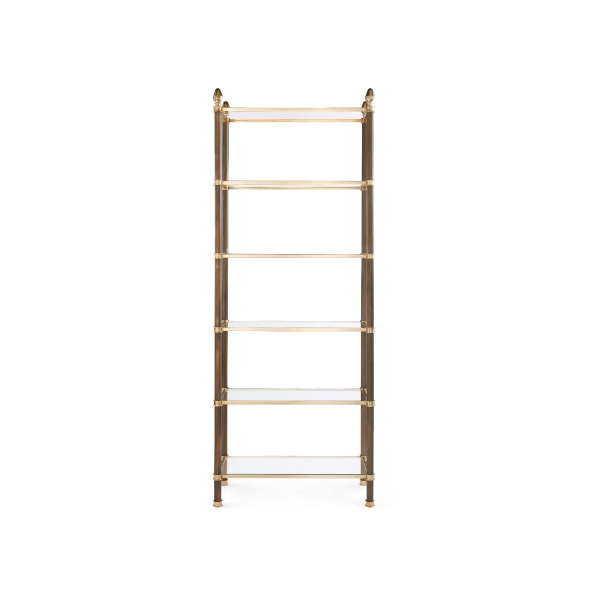 Pierce Etagere, Bronze & Brass