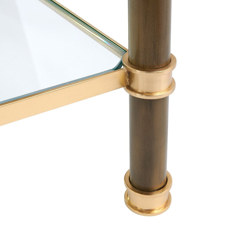 Pierce Etagere, Bronze & Brass
