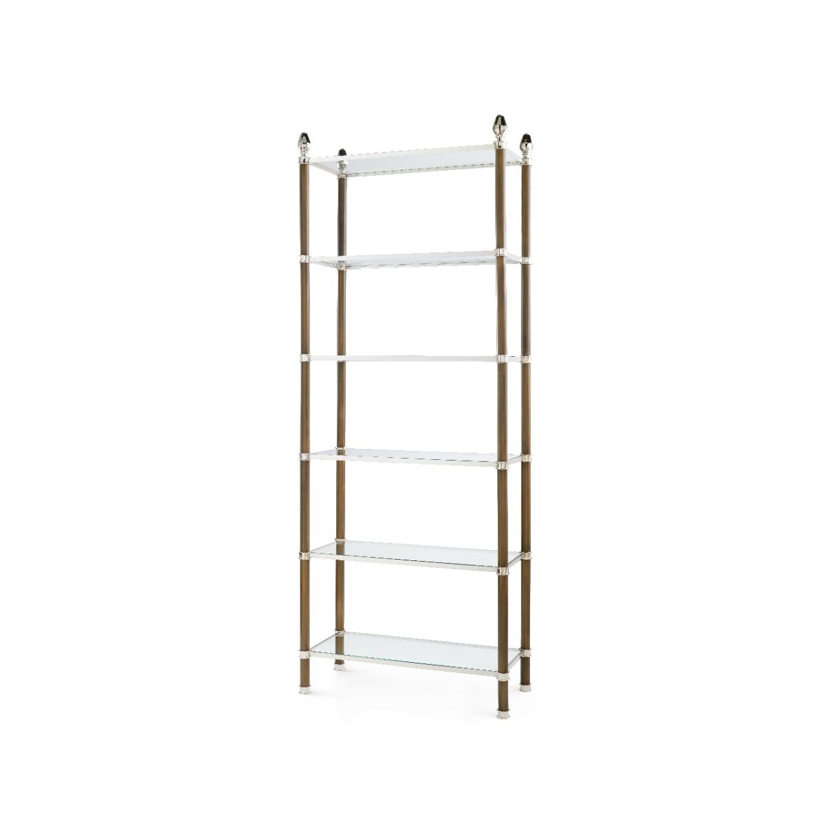 Pierce Etagere, Bronze and Nickel